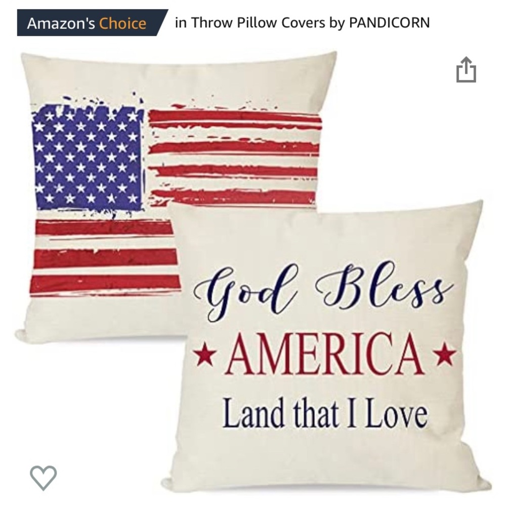 Patriotic pillow covers - set of 2